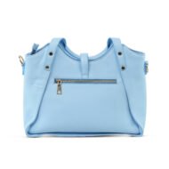 Premium 100% Genuine Leather Sky Blue Shoulder Tote Bag – Elegant Ladies Handbag - Image 3
