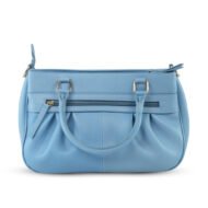 Premium 100% Genuine Leather Sky Blue Handbag – Elegant Ladies Shoulder & Crossbody Bag - Image 4