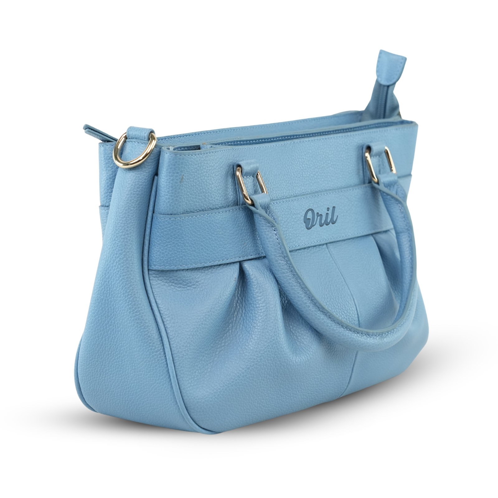 31 Premium 100% Genuine Leather Sky Blue Handbag – Elegant Ladies Shoulder & Crossbody Bag - Image 1