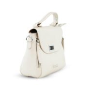 Premium 100% Genuine Leather Cream Top Handle Bag – Elegant Ladies Crossbody Handbag - Image 2