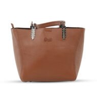 Premium 100% Genuine Leather Brown Crossbody Bag – Elegant Ladies Shoulder Handbag