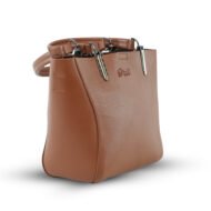 Premium 100% Genuine Leather Brown Crossbody Bag – Elegant Ladies Shoulder Handbag - Image 2