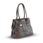 Premium 100% Genuine Leather Brown Crossbody Bag – Elegant Ladies Shoulder Handbag